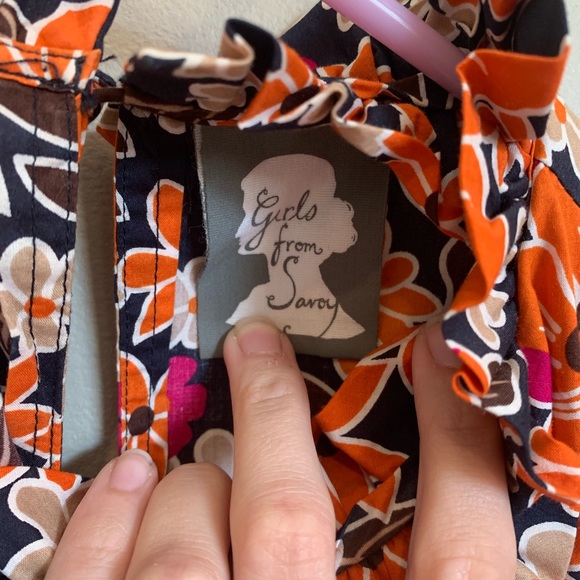 Anthropologie floral and navy dress - Picture 4 of 7